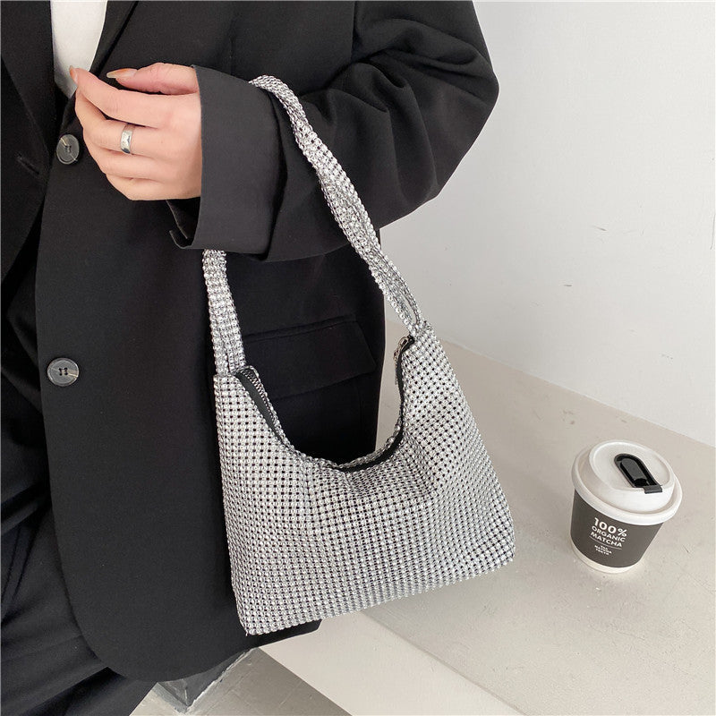 Women's Diamond Inlaid Portable Bucket Bag