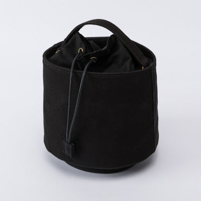 Canvas bucket bag